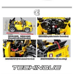 SEMBO 701403 non  PHIÊN BẢN BRABUS MERCEDES-BENZ SMART PULL BACK CAR bộ đồ chơi xếp lắp ráp ghép mô hình Speed Champions Racing Cars BRABUS SMART Đua Xe Công Thức 310 khối