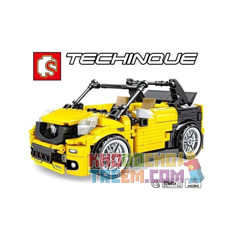 SEMBO 701403 non  PHIÊN BẢN BRABUS MERCEDES-BENZ SMART PULL BACK CAR bộ đồ chơi xếp lắp ráp ghép mô hình Speed Champions Racing Cars BRABUS SMART Đua Xe Công Thức 310 khối