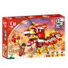 ZHEGAO QL0956 0956 non  MÚA SƯ TỬ bộ đồ chơi xếp lắp ráp ghép mô hình Seasonal HEPPY NEW YEAR Mùa Lễ Hội 423 khối
