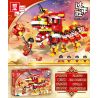 ZHEGAO QL0956 0956 non  MÚA SƯ TỬ bộ đồ chơi xếp lắp ráp ghép mô hình Seasonal HEPPY NEW YEAR Mùa Lễ Hội 423 khối