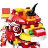 ZHEGAO QL0956 0956 non  MÚA SƯ TỬ bộ đồ chơi xếp lắp ráp ghép mô hình Seasonal HEPPY NEW YEAR Mùa Lễ Hội 423 khối