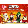 QIZHILE 60009-2 60009-3 60009-1 ZHEGAO QL0953-1 0953-1 QL0953-2 0953-2 QL0953-3 0953-3 QL0953-4 0953-4 non  4 KIỂU ĐẦU VUÔNG CHO BÉ TRAI TUỔI CHUỘT bộ đồ chơi xếp lắp ráp ghép mô hình Seasonal HEPPY NEW YEAR Mùa Lễ Hội 380 khối