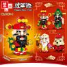 QIZHILE 60009-2 60009-3 60009-1 ZHEGAO QL0953-1 0953-1 QL0953-2 0953-2 QL0953-3 0953-3 QL0953-4 0953-4 non  4 KIỂU ĐẦU VUÔNG CHO BÉ TRAI TUỔI CHUỘT bộ đồ chơi xếp lắp ráp ghép mô hình Seasonal HEPPY NEW YEAR Mùa Lễ Hội 380 khối