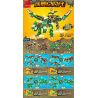 PEIZHI 0554 0555 0556 0557 non  KẾT HỢP RỒNG CHIẾN 4 TỔ TYRANNOSAURUS TRICERATOPS PTERODACTYL PLESIOSAURUS bộ đồ chơi xếp lắp ráp ghép mô hình Mechanical Dinosaur Người Máy Khủng Long 840 khối