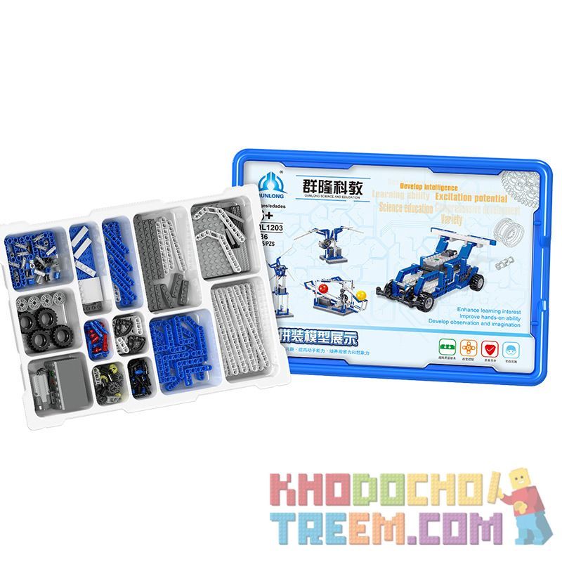 QUNLONG QL1203 1203 QL1224 1224 non  HỘP XÂY DỰNG MÁY MÓC ĐIỆN bộ đồ chơi xếp lắp ráp ghép mô hình QUNLONG SCIENCE AND EDUCATION 236 khối