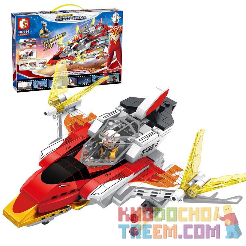 SEMBO 108593 non Lego GUYS BAY SỐ CÁNH bộ đồ chơi xếp lắp ráp ghép mô hình Ultraman ULTRAMAN HEROES Vệ Binh Vũ Trụ Siêu Nhân Điện Quang 462 khối