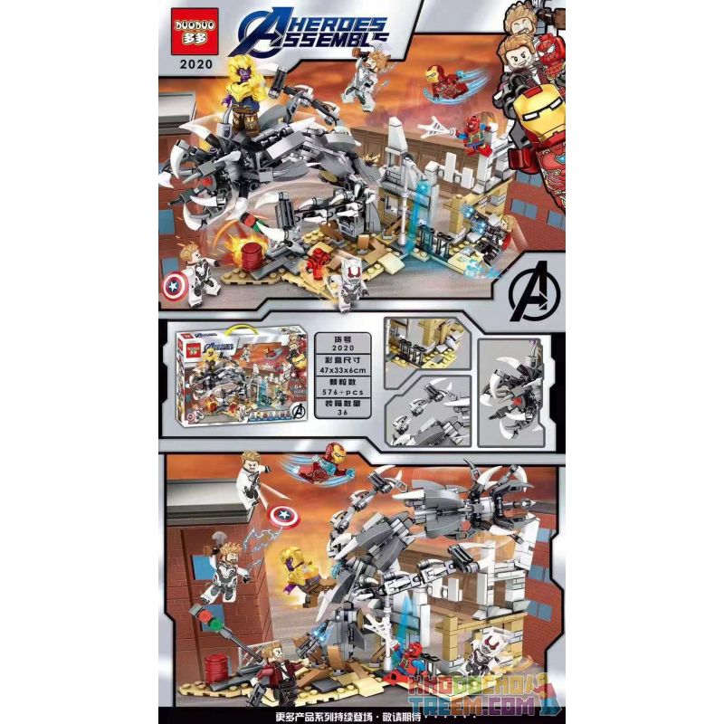 DOUDOU 2020 non Lego KHÔNG HOÀN HẢO bộ đồ chơi xếp lắp ráp ghép mô hình Marvel Super Heroes HEROES ASSEMBLE Siêu Anh Hùng Marvel 576 khối