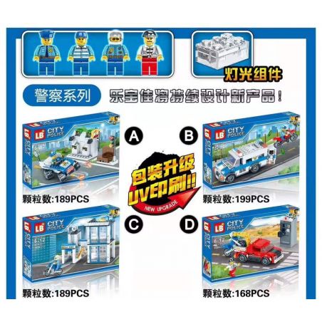 LB LB+ LB577-1 577-1 non  CÔNG AN TP 4 LOẠI bộ đồ chơi xếp lắp ráp ghép mô hình City Thành Phố 745 khối