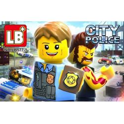 LB LB+ LB577-1 577-1 non  CÔNG AN TP 4 LOẠI bộ đồ chơi xếp lắp ráp ghép mô hình City Thành Phố 745 khối