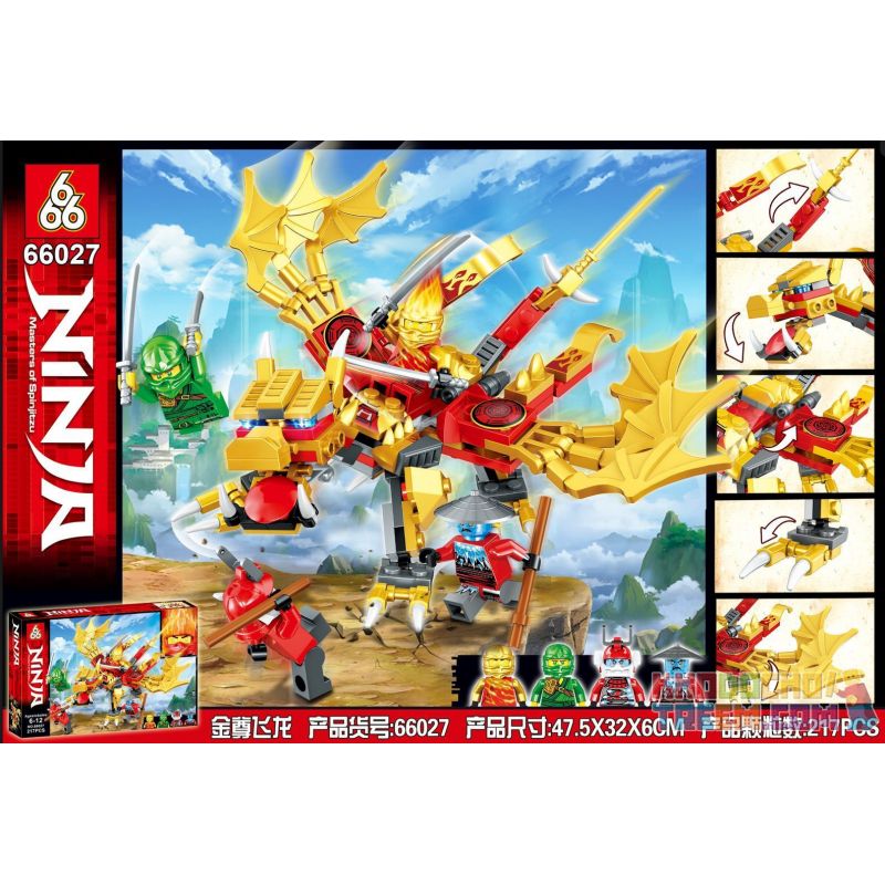 666 66027 Xếp hình kiểu THE LEGO NINJAGO MOVIE Jin Zunfeilong Rồng Bay ...