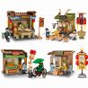 SEMBO 601600 601601 601602 601603 non  4 LOẠI VỊT QUAY BẮC KINH QUÁN RƯỢU PENGLAI LÀNG BÁNH THƠM BÒ CẠP CỪU bộ đồ chơi xếp lắp ráp ghép mô hình Chinatown Khu Phố Tàu 683 khối