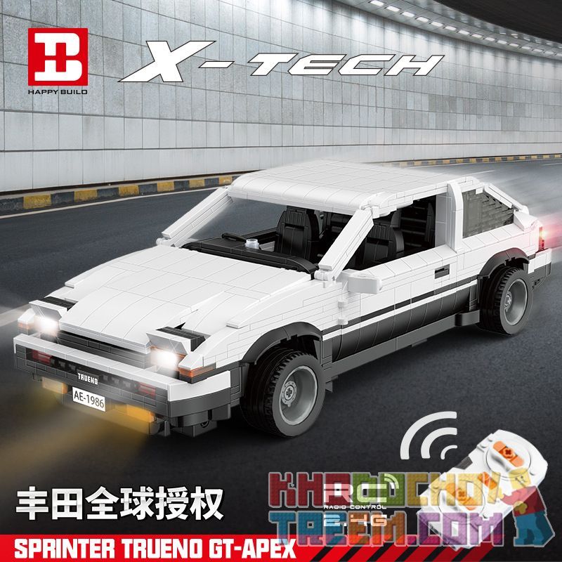 HAPPY BUILD YC-QC003 QC003 YCQC003 non  TOYOTA AE86 ỦY QUYỀN CHÍNH HÃNG CỦA bộ đồ chơi xếp lắp ráp ghép mô hình Creator Sáng Tạo 1550 khối