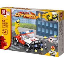 ZHEGAO QL0217 0217 non  CỨU HỎA QUÁN CÀ PHÊ 4 KIỂU bộ đồ chơi xếp lắp ráp ghép mô hình City Hero Anh Hùng Trong Thành Phố 479 khối