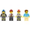 ZHEGAO QL0217 0217 non  CỨU HỎA QUÁN CÀ PHÊ 4 KIỂU bộ đồ chơi xếp lắp ráp ghép mô hình City Hero Anh Hùng Trong Thành Phố 479 khối