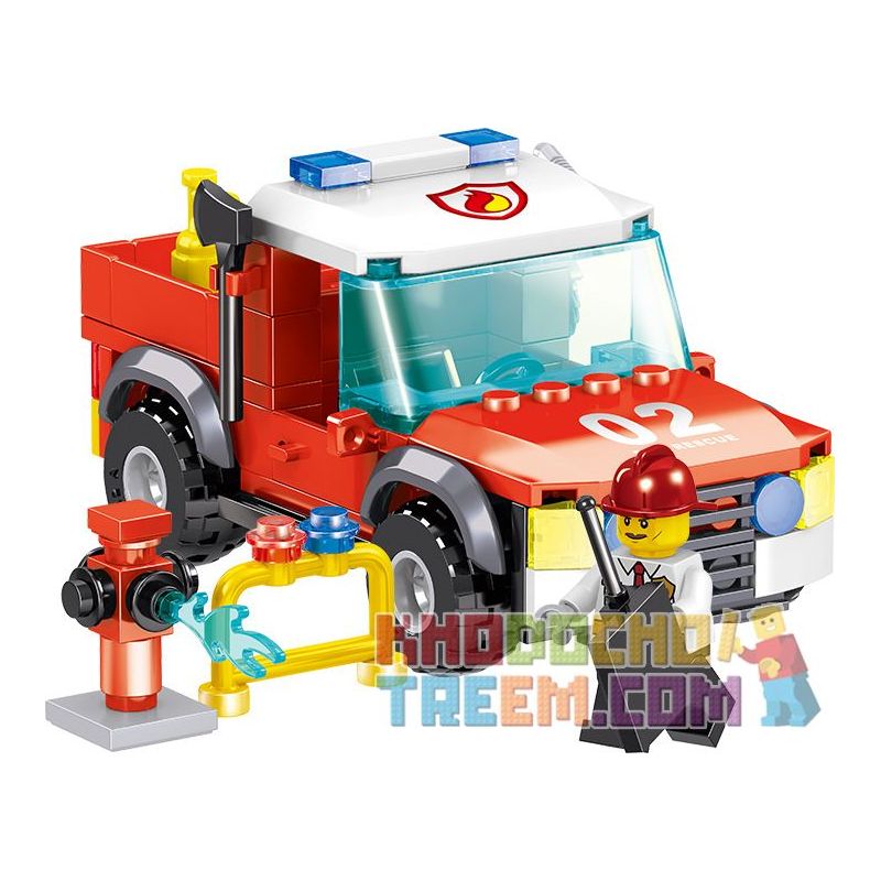 ZHEGAO QL0217 0217 non  CỨU HỎA QUÁN CÀ PHÊ 4 KIỂU bộ đồ chơi xếp lắp ráp ghép mô hình City Hero Anh Hùng Trong Thành Phố 479 khối