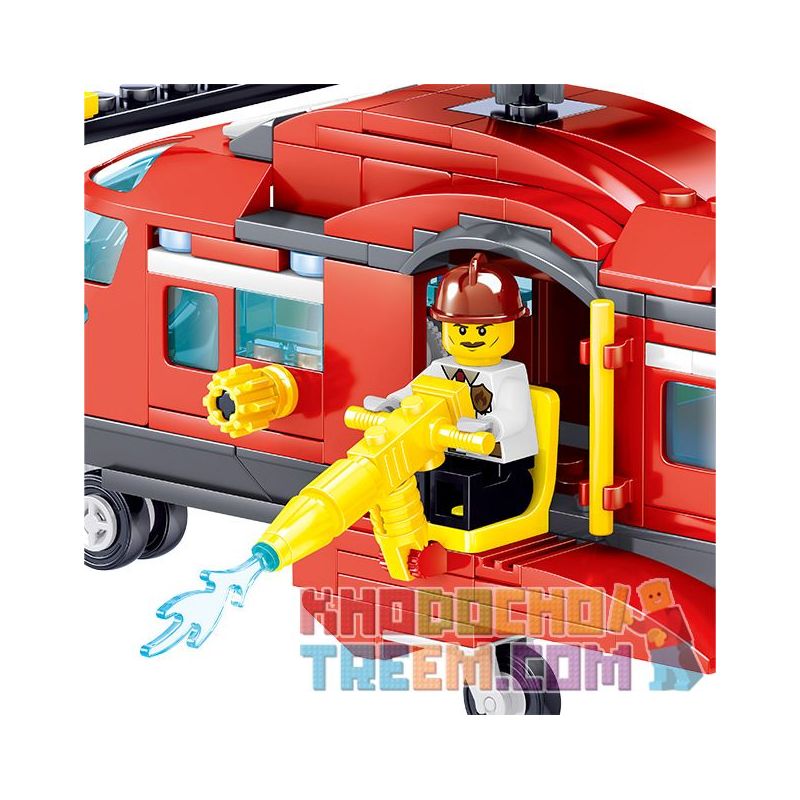 ZHEGAO QL0218 0218 non  TRỰC THĂNG CỨU HỘ HỎA bộ đồ chơi xếp lắp ráp ghép mô hình City Hero Anh Hùng Trong Thành Phố 252 khối