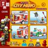 ZHEGAO QL0219 0219 non  CỨU HỘ XE HỎA bộ đồ chơi xếp lắp ráp ghép mô hình City Hero Anh Hùng Trong Thành Phố 370 khối