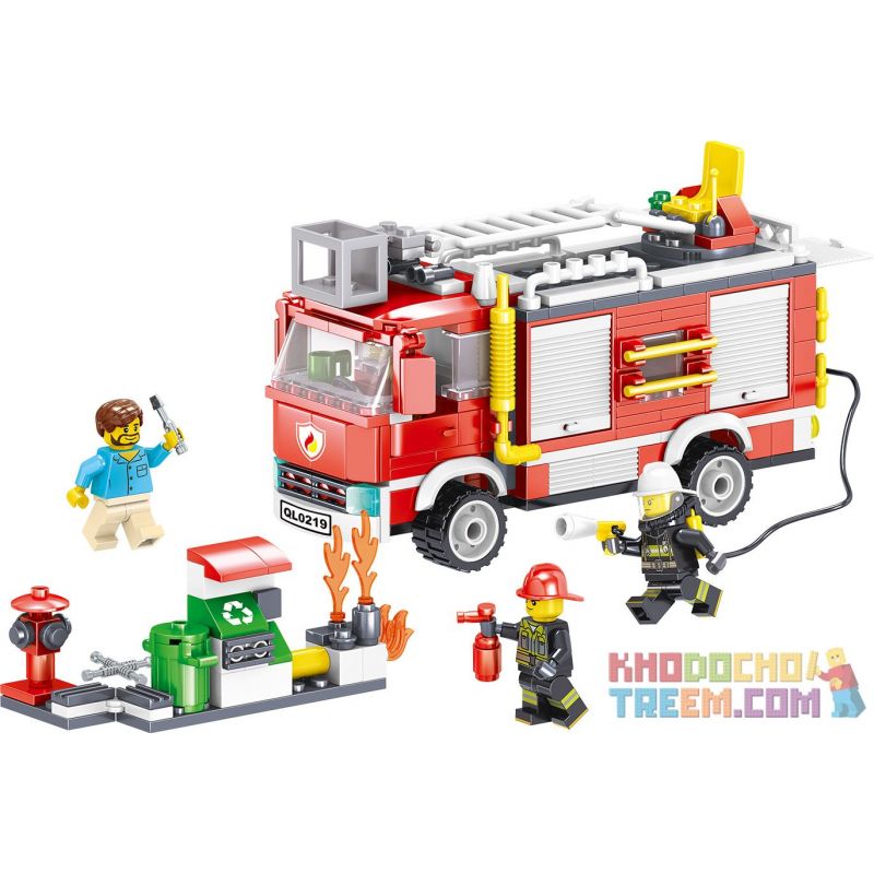 ZHEGAO QL0219 0219 non  CỨU HỘ XE HỎA bộ đồ chơi xếp lắp ráp ghép mô hình City Hero Anh Hùng Trong Thành Phố 370 khối