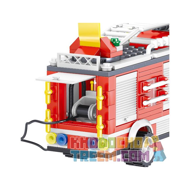 ZHEGAO QL0219 0219 non  CỨU HỘ XE HỎA bộ đồ chơi xếp lắp ráp ghép mô hình City Hero Anh Hùng Trong Thành Phố 370 khối