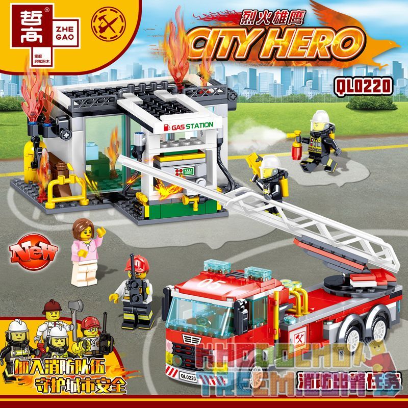 ZHEGAO QL0220 0220 non  CẢNH SÁT PHÒNG CHÁY VÀ CHỮA bộ đồ chơi xếp lắp ráp ghép mô hình City Hero Anh Hùng Trong Thành Phố 463 khối ZHEGAO QL0220 0220 non  CẢNH SÁT PHÒNG CHÁY VÀ CHỮA bộ đồ chơi xếp lắp ráp ghép mô hình City Hero Anh Hùng Trong Thành Phố 463 khối
