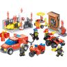 ZHEGAO QL0216 0216 non  MÁY KHOAN PHÒNG CHÁY CHỮA 4 MẪU bộ đồ chơi xếp lắp ráp ghép mô hình City Hero Anh Hùng Trong Thành Phố 335 khối