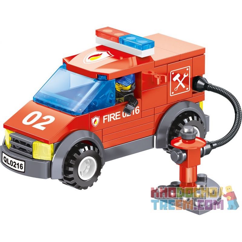 ZHEGAO QL0216 0216 non  MÁY KHOAN PHÒNG CHÁY CHỮA 4 MẪU bộ đồ chơi xếp lắp ráp ghép mô hình City Hero Anh Hùng Trong Thành Phố 335 khối