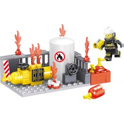 ZHEGAO QL0216 0216 non  MÁY KHOAN PHÒNG CHÁY CHỮA 4 MẪU bộ đồ chơi xếp lắp ráp ghép mô hình City Hero Anh Hùng Trong Thành Phố 335 khối