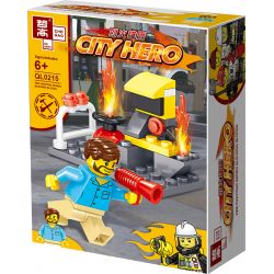 ZHEGAO QL0215 0215 non  8 NGƯỜI TIÊN PHONG LỬA bộ đồ chơi xếp lắp ráp ghép mô hình City Hero Anh Hùng Trong Thành Phố
