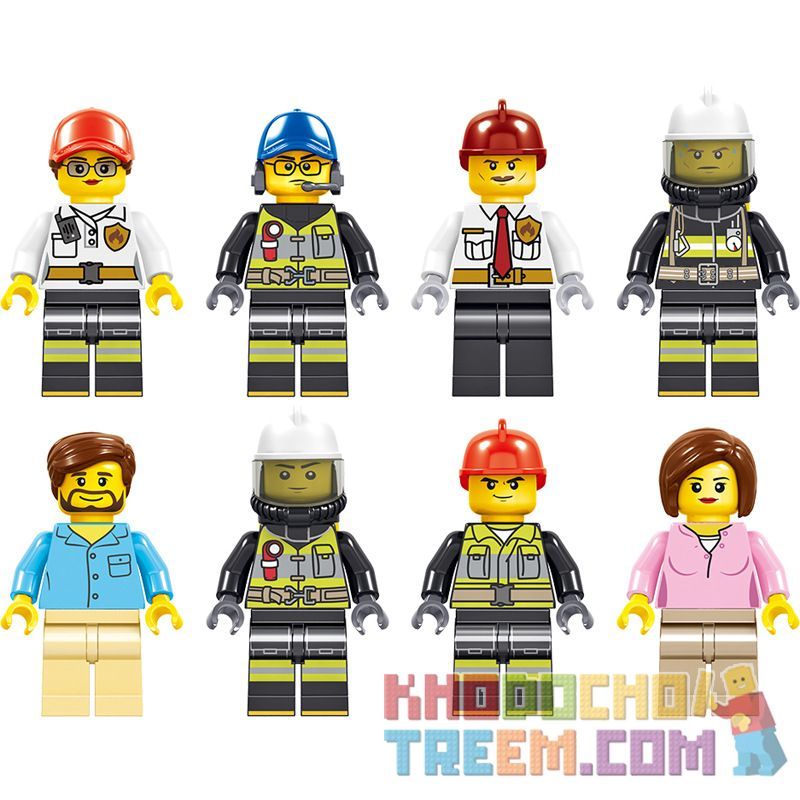 ZHEGAO QL0215 0215 non  8 NGƯỜI TIÊN PHONG LỬA bộ đồ chơi xếp lắp ráp ghép mô hình City Hero Anh Hùng Trong Thành Phố
