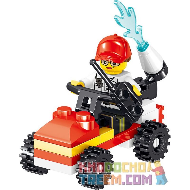 ZHEGAO QL0215 0215 non  8 NGƯỜI TIÊN PHONG LỬA bộ đồ chơi xếp lắp ráp ghép mô hình City Hero Anh Hùng Trong Thành Phố