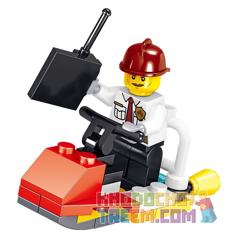 ZHEGAO QL0215 0215 non  8 NGƯỜI TIÊN PHONG LỬA bộ đồ chơi xếp lắp ráp ghép mô hình City Hero Anh Hùng Trong Thành Phố