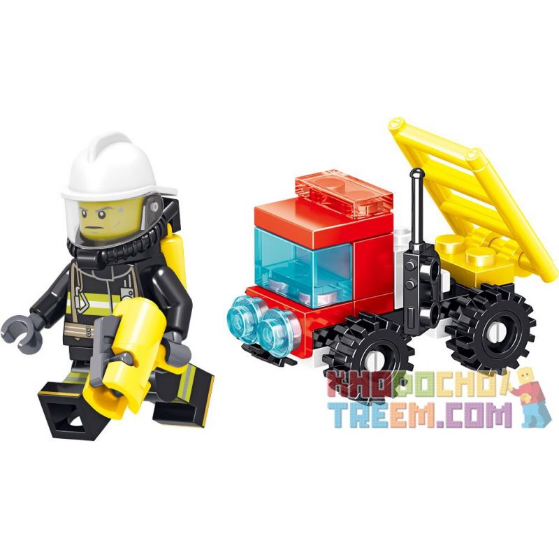 ZHEGAO QL0215 0215 non  8 NGƯỜI TIÊN PHONG LỬA bộ đồ chơi xếp lắp ráp ghép mô hình City Hero Anh Hùng Trong Thành Phố