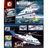 SEMBO 603201 non  HAI TRỰC THĂNG CỨU HỘ Ở BIỂN HOA ĐÔNG bộ đồ chơi xếp lắp ráp ghép mô hình Rescue Team THE RESCUE Đội Cứu Hộ 391 khối