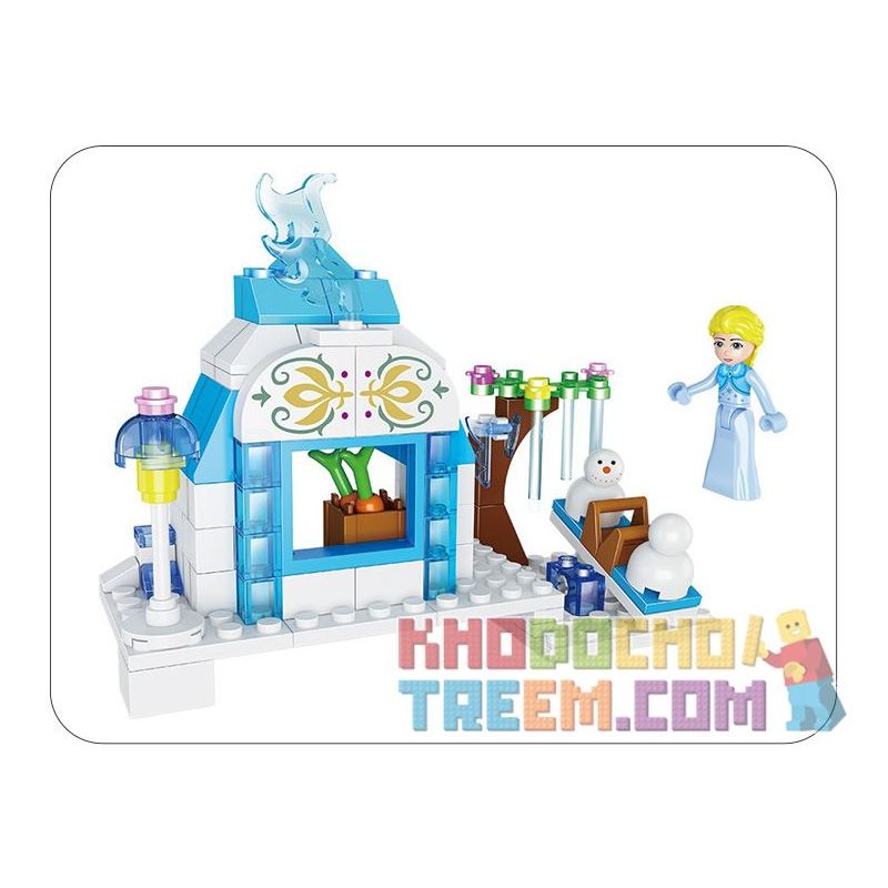 ZHEGAO QL2217 2217 non  VƯƠNG QUỐC BĂNG VÀ TUYẾT bộ đồ chơi xếp lắp ráp ghép mô hình Frozen ICELAND COLORS Nữ Hoàng Băng Giá 463 khối