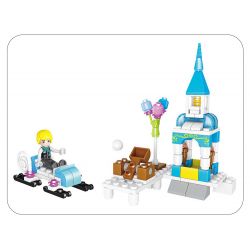 ZHEGAO QL2217 2217 non  VƯƠNG QUỐC BĂNG VÀ TUYẾT bộ đồ chơi xếp lắp ráp ghép mô hình Frozen ICELAND COLORS Nữ Hoàng Băng Giá 463 khối