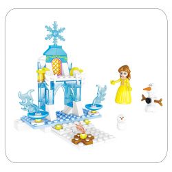 ZHEGAO QL2217 2217 non  VƯƠNG QUỐC BĂNG VÀ TUYẾT bộ đồ chơi xếp lắp ráp ghép mô hình Frozen ICELAND COLORS Nữ Hoàng Băng Giá 463 khối