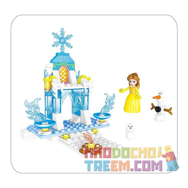 ZHEGAO QL2217 2217 non  VƯƠNG QUỐC BĂNG VÀ TUYẾT bộ đồ chơi xếp lắp ráp ghép mô hình Frozen ICELAND COLORS Nữ Hoàng Băng Giá 463 khối