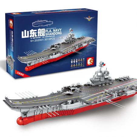 SEMBO 202001 non  QUÂN ĐỘI GIẢI PHÓNG NHÂN DÂN TRUNG QUỐC TÀU SÂN BAY SƠN ĐÔNG bộ đồ chơi xếp lắp ráp ghép mô hình Creator PLA.NAVY SHANDONG Sáng Tạo 3010 khối