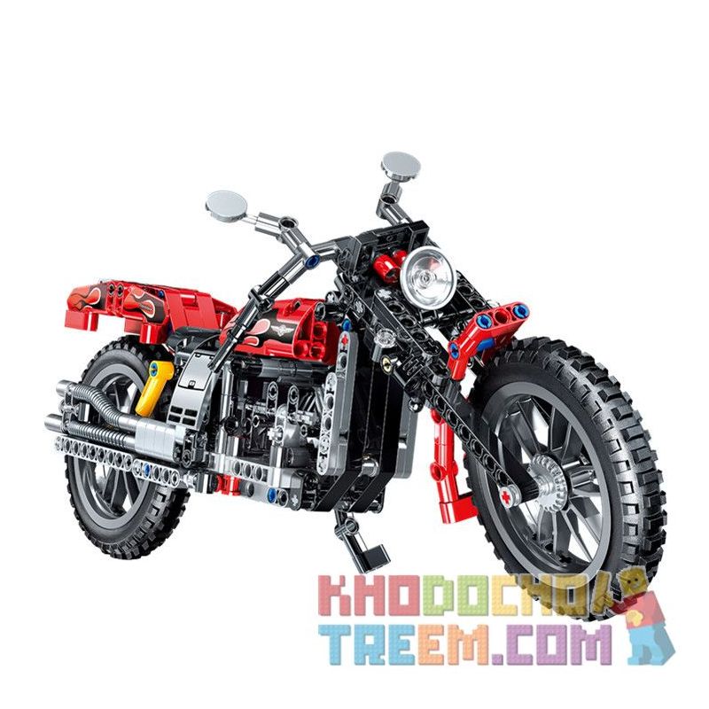 ZHEGAO QL0412 0412 non  HARLEY MOTORCYCLE. bộ đồ chơi xếp lắp ráp ghép mô hình  Kỹ Thuật Công Nghệ Cao Mô Hình Phương Tiện 400 khối