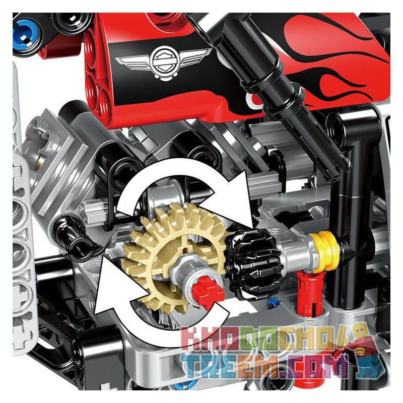 ZHEGAO QL0412 0412 non  HARLEY MOTORCYCLE. bộ đồ chơi xếp lắp ráp ghép mô hình  Kỹ Thuật Công Nghệ Cao Mô Hình Phương Tiện 400 khối