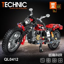 ZHEGAO QL0412 0412 non  HARLEY MOTORCYCLE. bộ đồ chơi xếp lắp ráp ghép mô hình  Kỹ Thuật Công Nghệ Cao Mô Hình Phương Tiện 400 khối