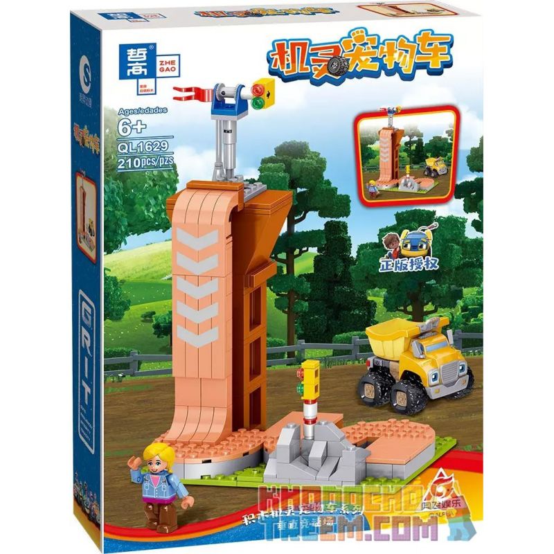 ZHEGAO QL1626 1626 QL1627 1627 QL1628 1628 QL1629 1629 QL1630 1630 non  MẠCH BỐN TRONG MỘT bộ đồ chơi xếp lắp ráp ghép mô hình Smart Pet Car Xe Thú Cưng Thông Minh 212 khối