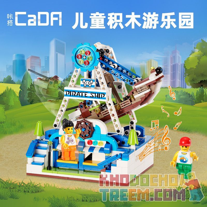DOUBLEE CADA C51047 51047 non  TÀU CƯỚP BIỂN bộ đồ chơi xếp lắp ráp ghép mô hình  PIRATE SHIP Kỹ Thuật Công Nghệ Cao Mô Hình Phương Tiện 575 khối