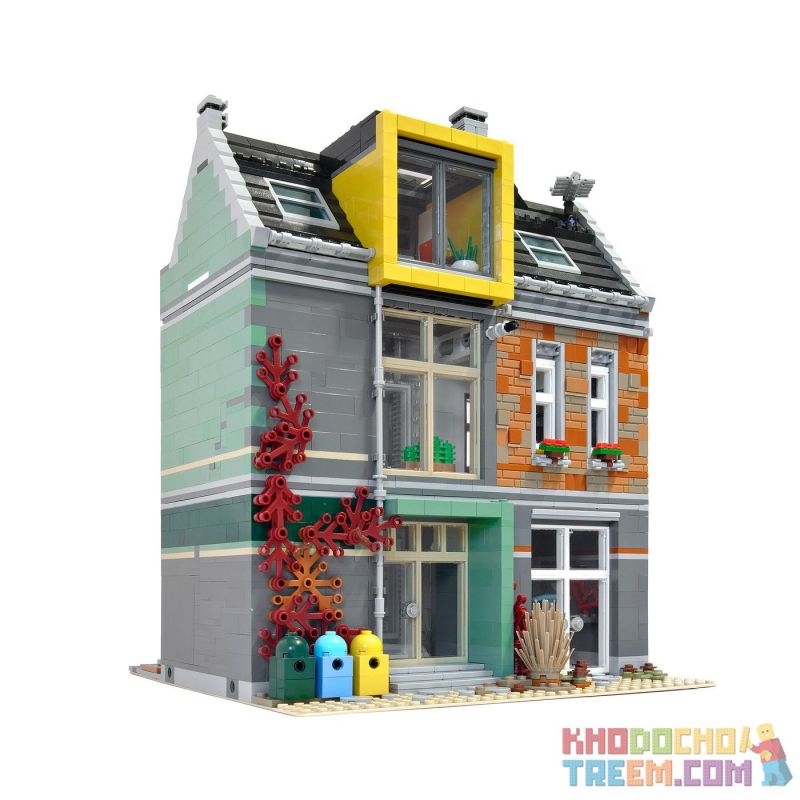 URGE 10181 REBRICKABLE MOC-7286 7286 MOC7286 SHENZHEN RAEL ENTERTAINMENT 10004 ZHEGAO 00959 non  CỬA HÀNG XE ĐẠP SÁNG TẠO bộ đồ chơi xếp lắp ráp ghép mô hình Creator BIKE SHOP 3668 khối