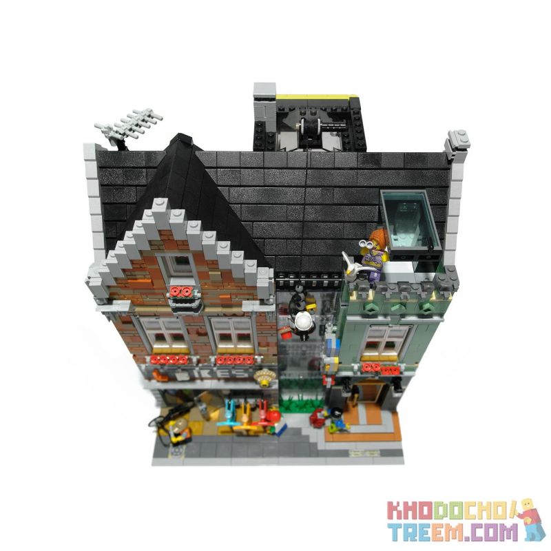 URGE 10181 REBRICKABLE MOC-7286 7286 MOC7286 SHENZHEN RAEL ENTERTAINMENT 10004 ZHEGAO 00959 non  CỬA HÀNG XE ĐẠP SÁNG TẠO bộ đồ chơi xếp lắp ráp ghép mô hình Creator BIKE SHOP 3668 khối