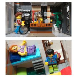 URGE 10181 REBRICKABLE MOC-7286 7286 MOC7286 SHENZHEN RAEL ENTERTAINMENT 10004 ZHEGAO 00959 non  CỬA HÀNG XE ĐẠP SÁNG TẠO bộ đồ chơi xếp lắp ráp ghép mô hình Creator BIKE SHOP 3668 khối