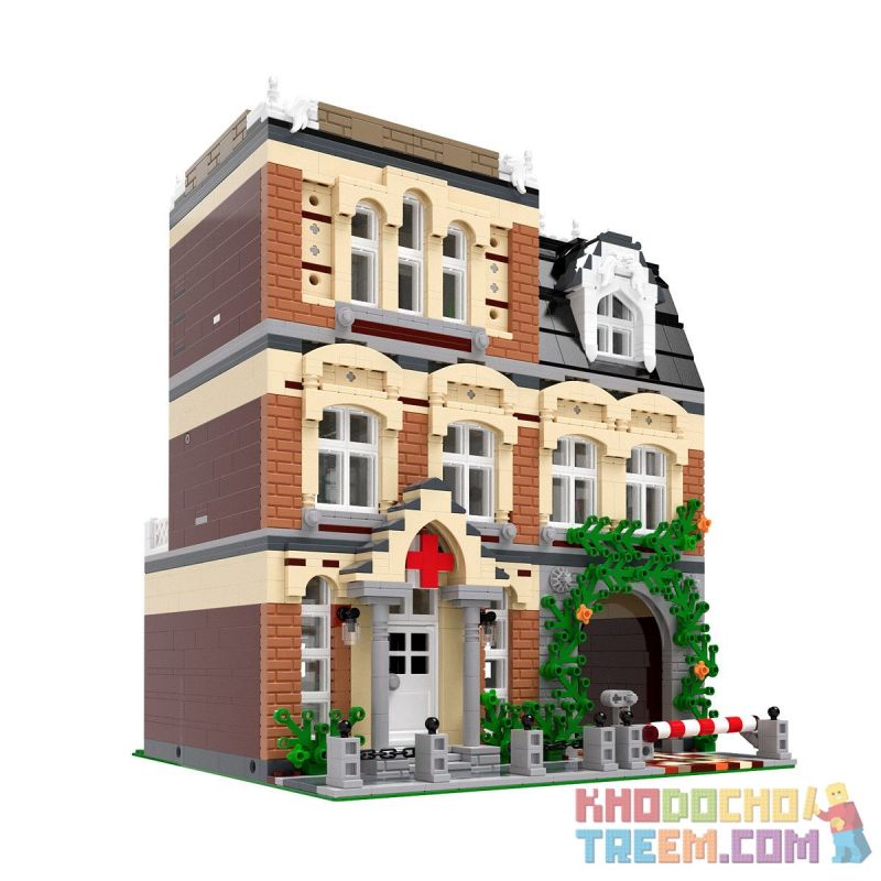 SHENZHEN RAEL ENTERTAINMENT 10007 non  BỆNH VIỆN THỊ TRẤN bộ đồ chơi xếp lắp ráp ghép mô hình Creator TOWN HOSPITAL Sáng Tạo 3036 khối