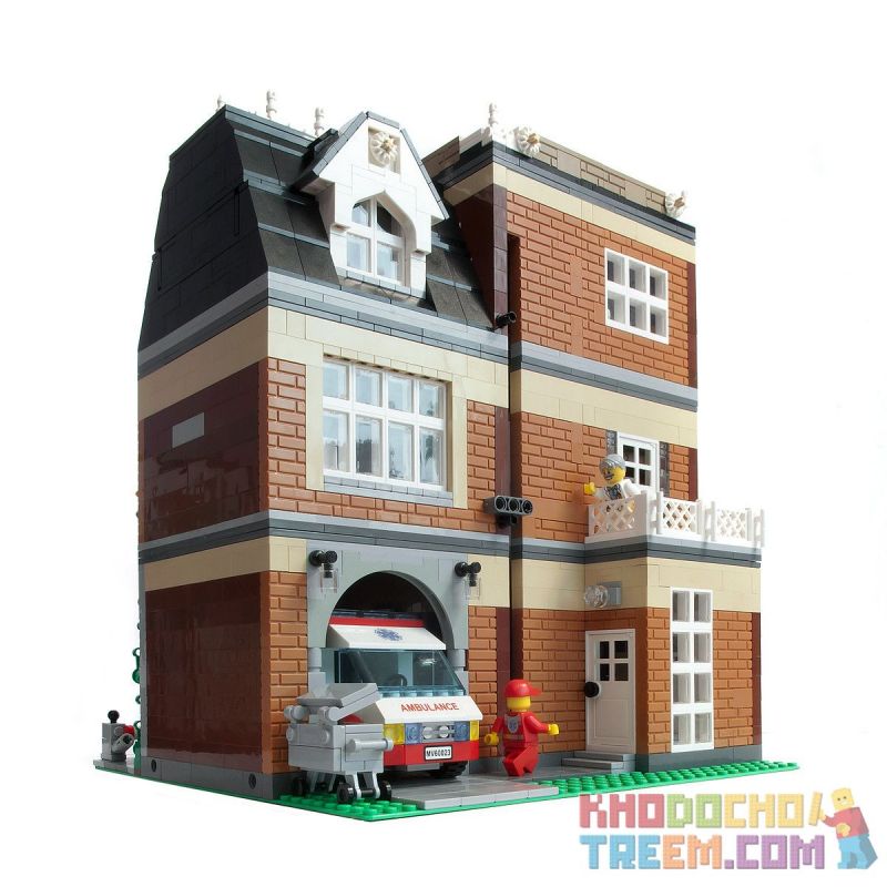 SHENZHEN RAEL ENTERTAINMENT 10007 non  BỆNH VIỆN THỊ TRẤN bộ đồ chơi xếp lắp ráp ghép mô hình Creator TOWN HOSPITAL Sáng Tạo 3036 khối