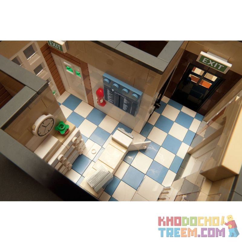 SHENZHEN RAEL ENTERTAINMENT 10007 non  BỆNH VIỆN THỊ TRẤN bộ đồ chơi xếp lắp ráp ghép mô hình Creator TOWN HOSPITAL Sáng Tạo 3036 khối