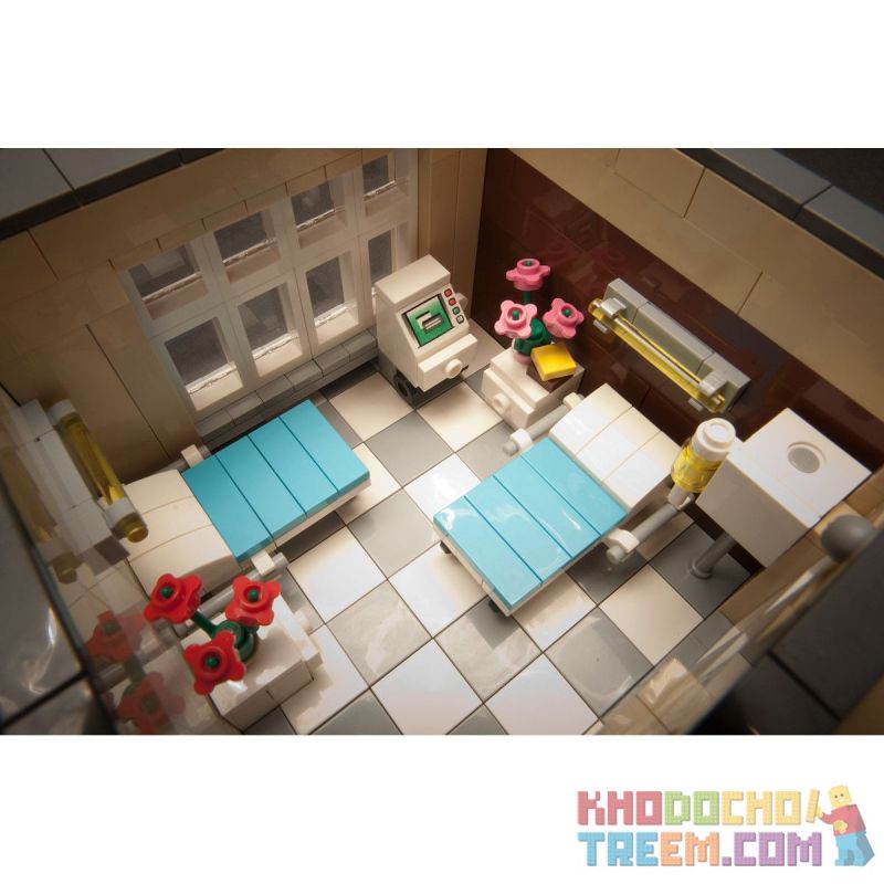 SHENZHEN RAEL ENTERTAINMENT 10007 non  BỆNH VIỆN THỊ TRẤN bộ đồ chơi xếp lắp ráp ghép mô hình Creator TOWN HOSPITAL Sáng Tạo 3036 khối